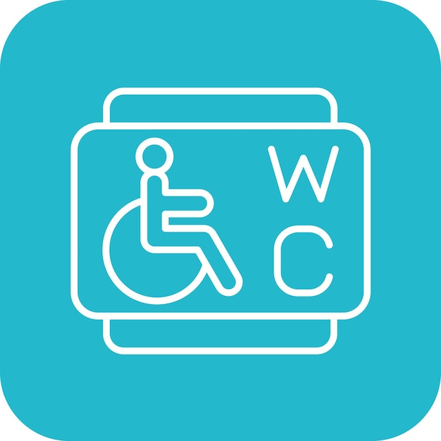 Ongeschakeld toilet icoon vector afbeelding kan worden gebruikt voor disability