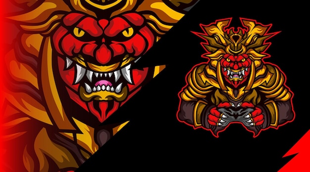 Oni army mascot logo 