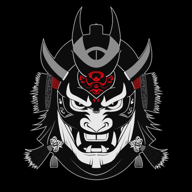 Oni japanese culture devil mask vector illustration