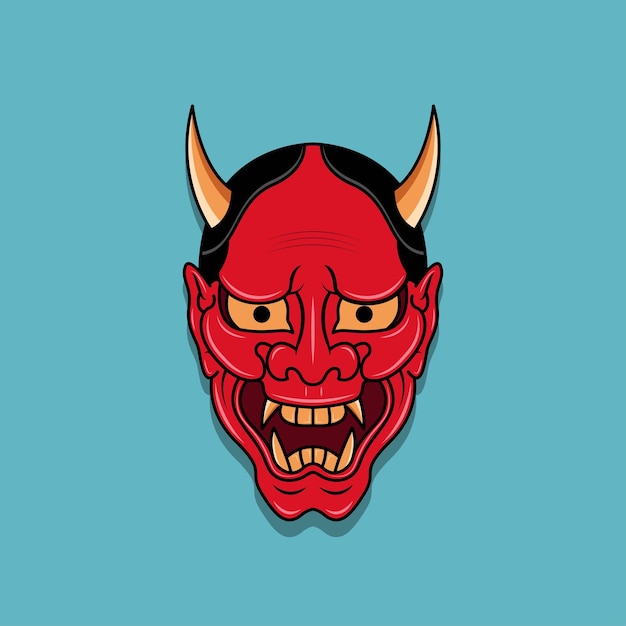 Oni japanese devil mask Vector illustration eps10