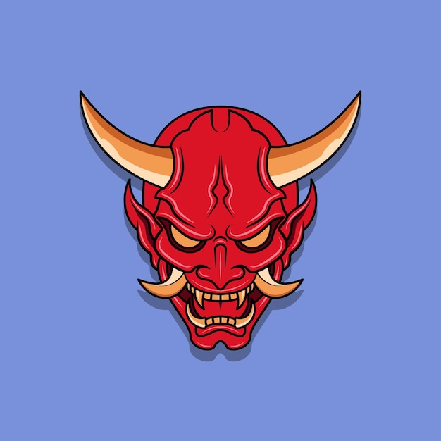 Oni Japanse duivel masker Vector illustratie eps10