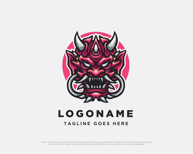 Oni logo mascotte ontwerp