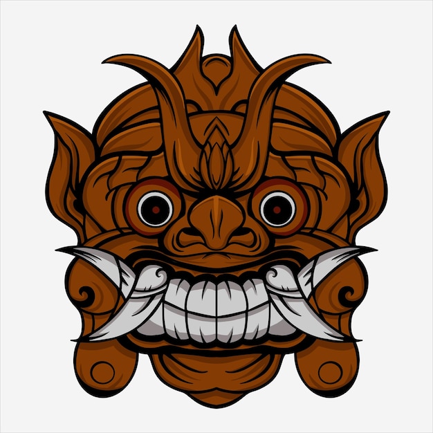 Vector oni mask vector art work art illustration