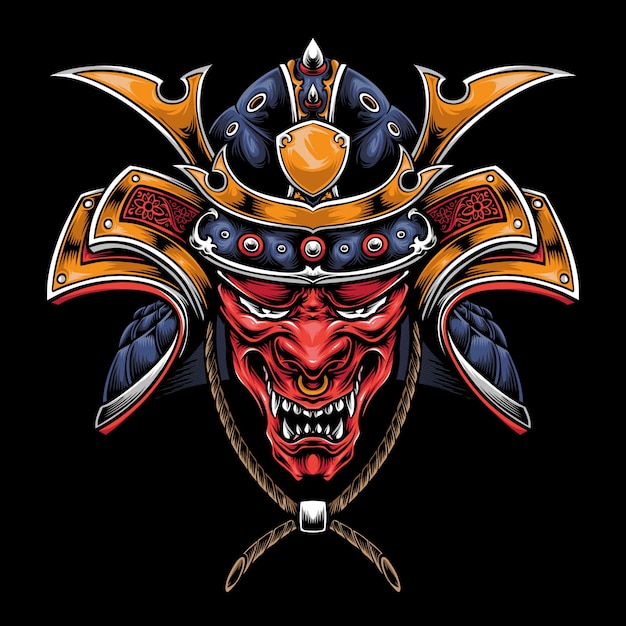 Oni masker samurai helm