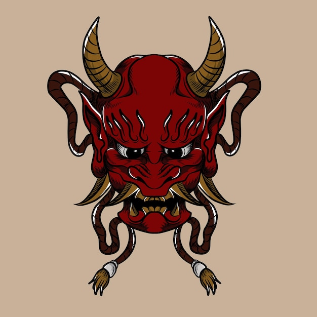 Oni-masker vectorillustratie