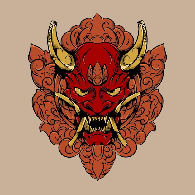 Oni-masker vectorillustratie