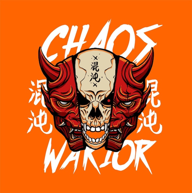 Oni Schedel Demon Illustraties