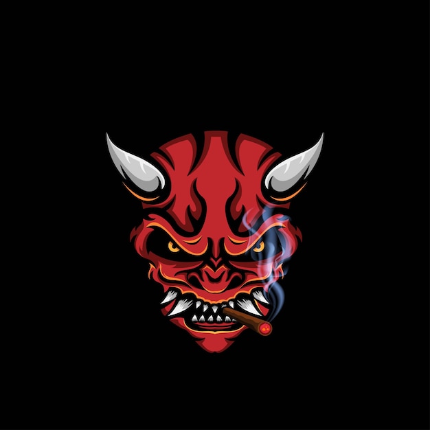 Oni Skull Devil Mascot Logo