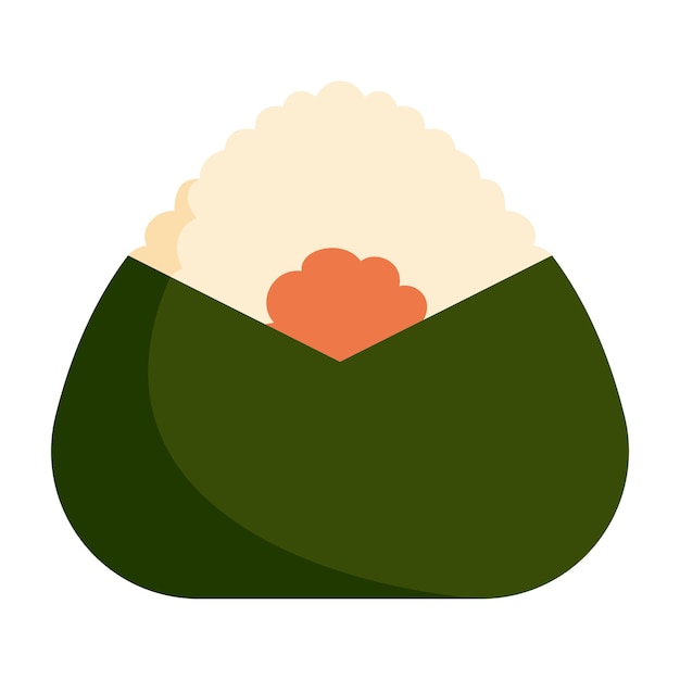 Onigiri in flat style isolated