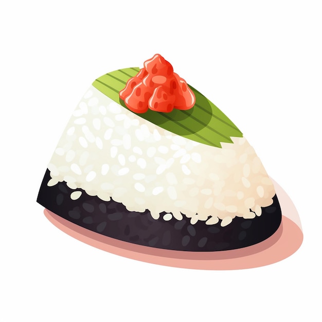 onigiri rice japan illustration japanese food vector traditional asian meal icon cuisine
