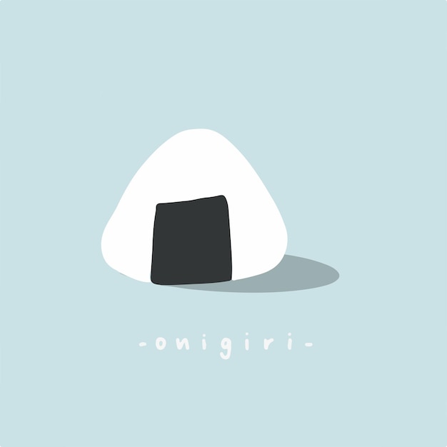 Onigiri simbolo cibo giapponese illustrazione vettoriale