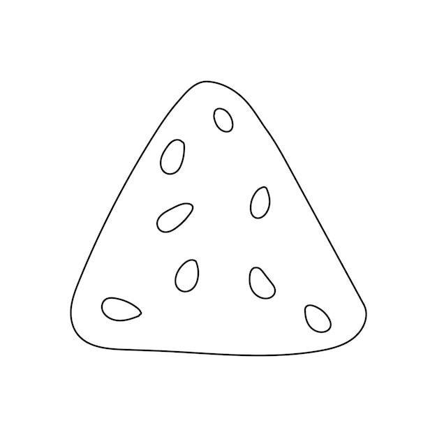 Onigiri illustrazione vettoriale in stile piatto palla di riso giapponese tradizionale doodle design