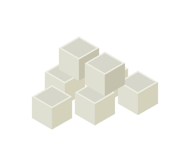 Onion cubes isometric