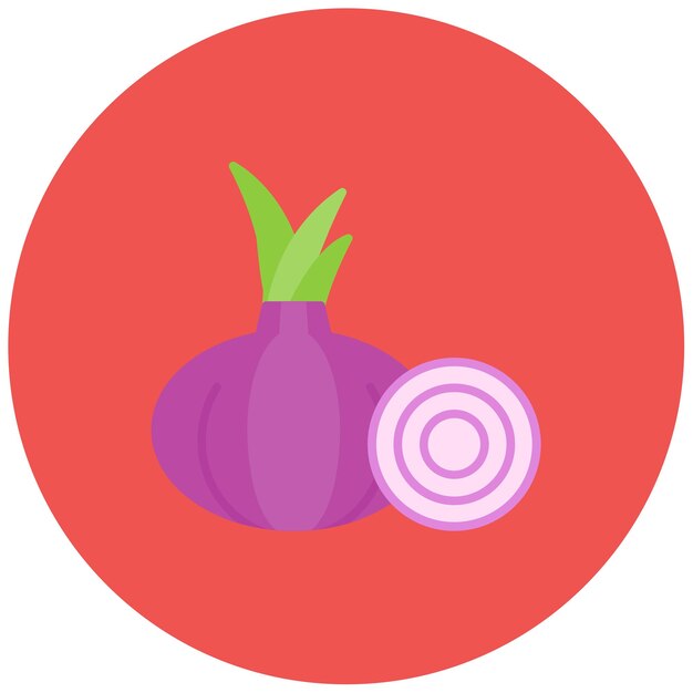 Onion flat illustration