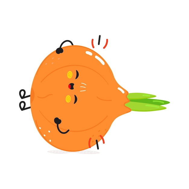 Vector onion laughs character