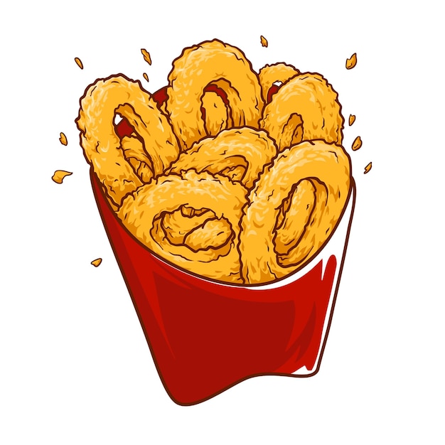 onion rings fast food 10419587 Vector Art at Vecteezy