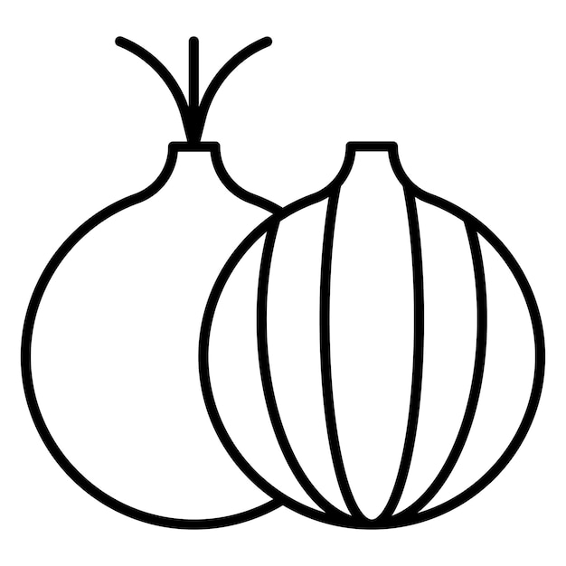 Onion Vector Illustration Style