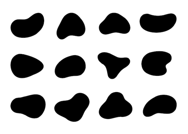 Onjuiste druppelvorm Abstracte elementen in vloeistofdetectie in ontwerp