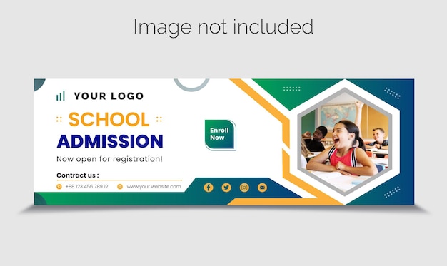 Vector online admission banner