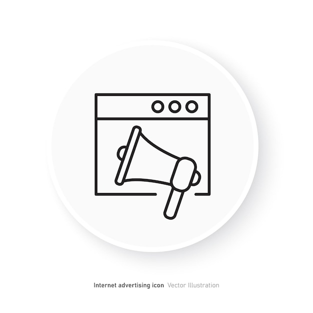 Online ads icon design advertising symbol vectlustration