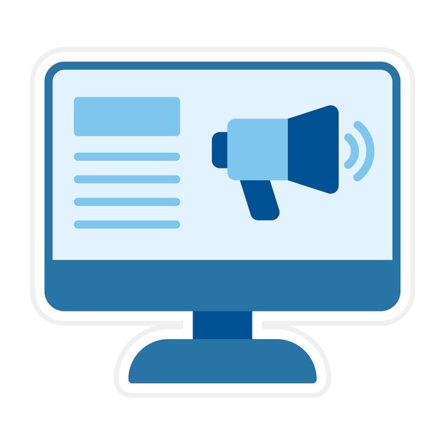 Online ads icon vector image can be used for coding and development