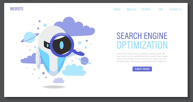 Online assistant bot landing page template. Technical support design or virtual help website.