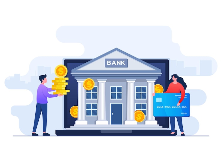 Vector online banking concept