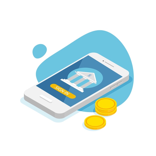 Online banking isometric vector illustration personal data protection user login and protection