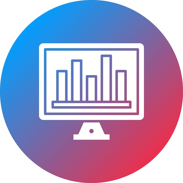 Online Bar Chart icoon vector afbeelding Kan worden gebruikt voor e-commerce