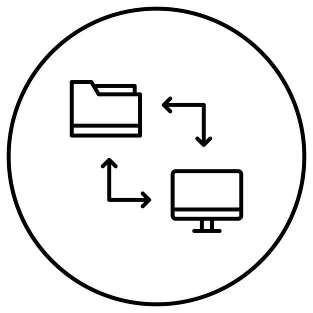 Online bestandsoverdracht icoon vector afbeelding Kan worden gebruikt voor codering en ontwikkeling