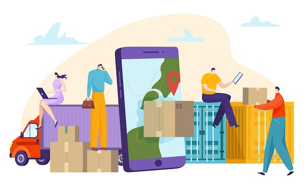 Online bezorgservice concept