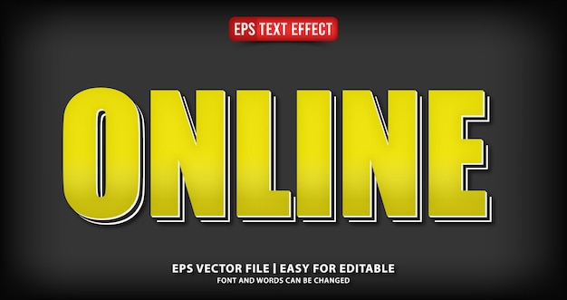 online bold editable text effect sticker