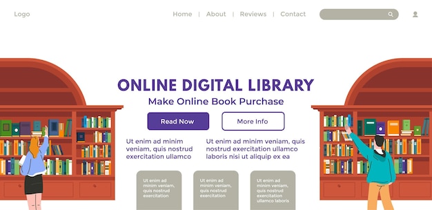Вектор баннера для покупки книг в Интернете