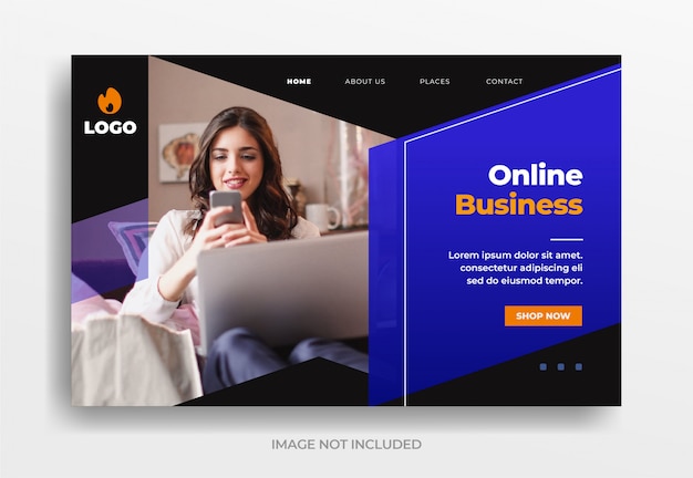 Vector online business banner