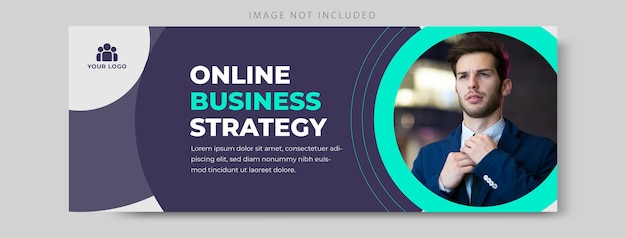 Online Business Strategy Social Media Facebook Cover Banner Template