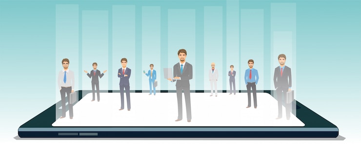 Vector online business team