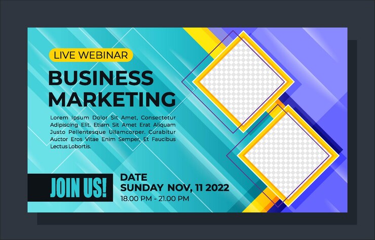 वेक्टर online business webinar illustration template
