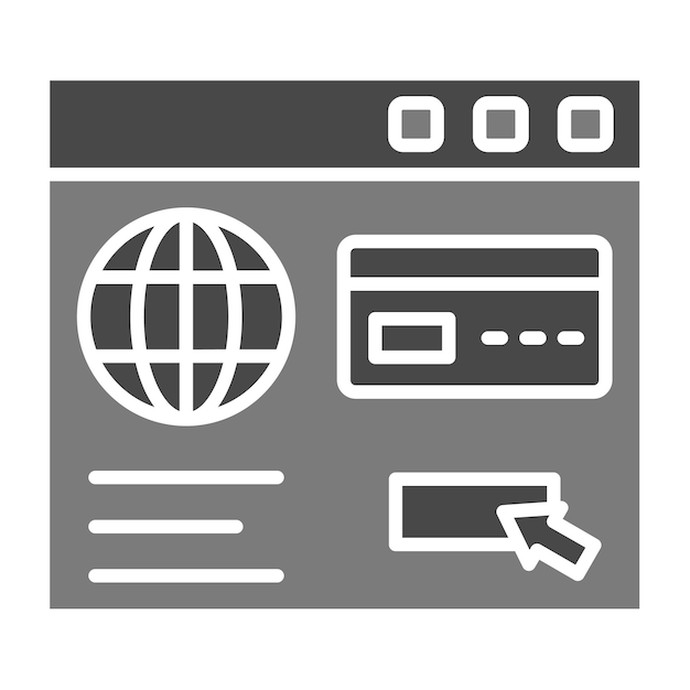 Vector online card payment icon