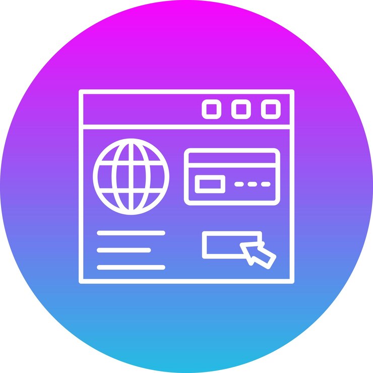 Vector online card payment icon
