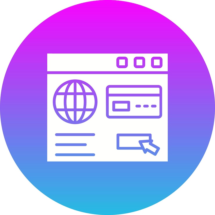Vector online card payment icon