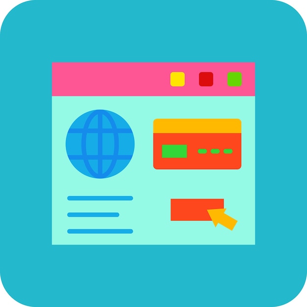 Vector online card payment icon