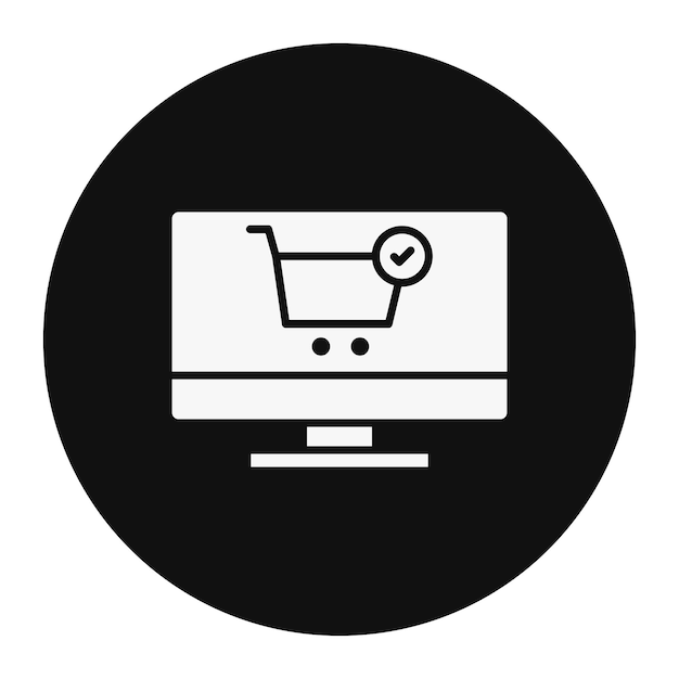 Online Cart Vector Illustration