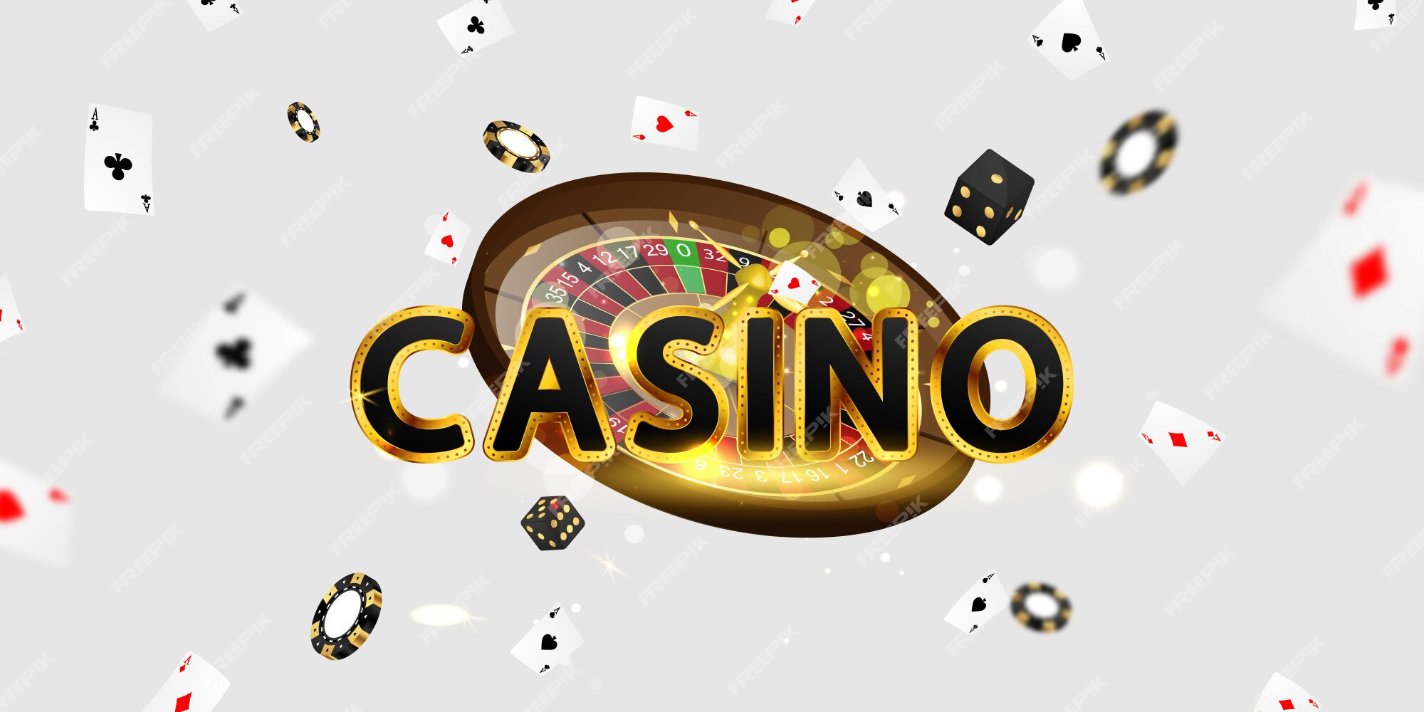 Premium Vector  Online casino gambling with roulette and poker