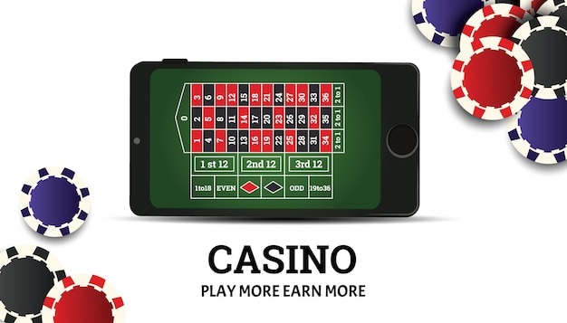 Online casinobanner met mobiel roulette