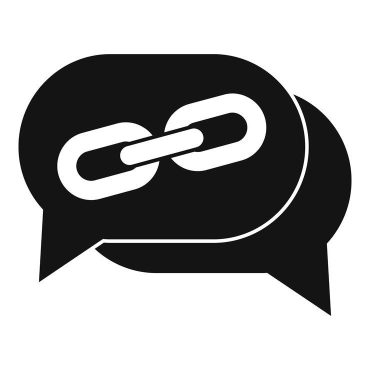 Vector online chat backlink strategy icon simple illustration of online chat backlink strategy vector icon for web design isolated on white background