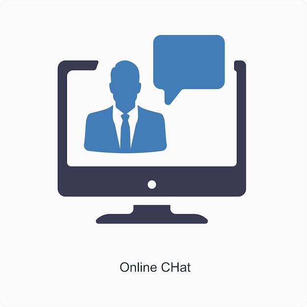 online chat en gesprek pictogram concept