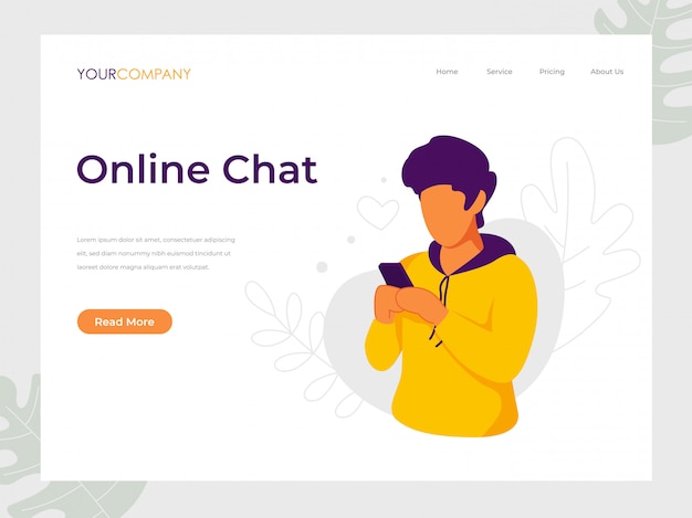 Online chat man sms'en