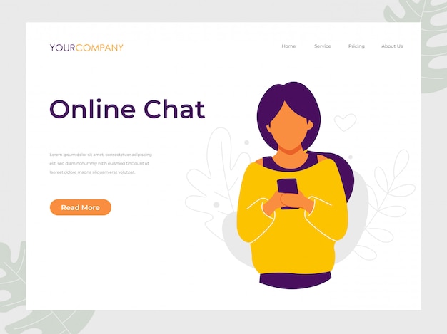 Vector online chat vrouw sms