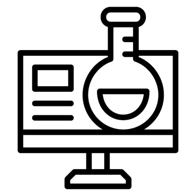 Online chemie vector icoon illustratie van chemie icoon set