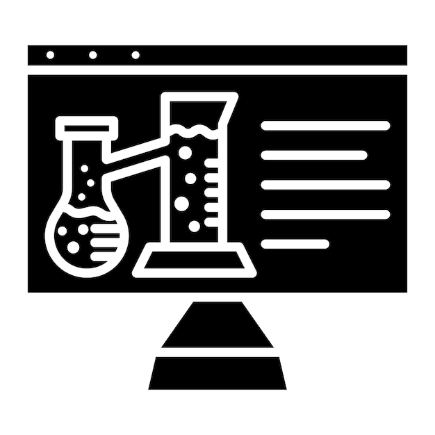 Online chemie vector illustratie